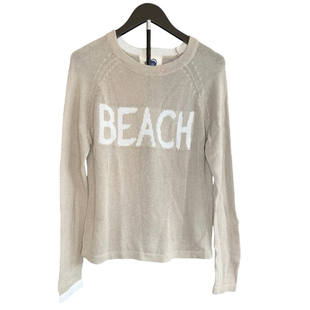 NWT Just Madison Beach Sweater, Tan, Small